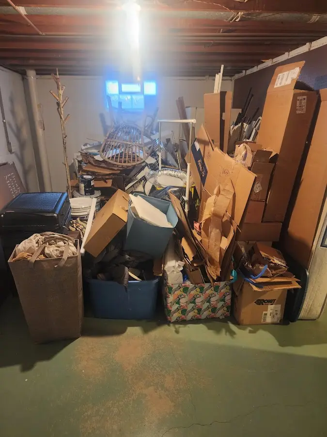 Roll-off dumpster container at job site for Roll Off Dumpster Rental in Farmingdale